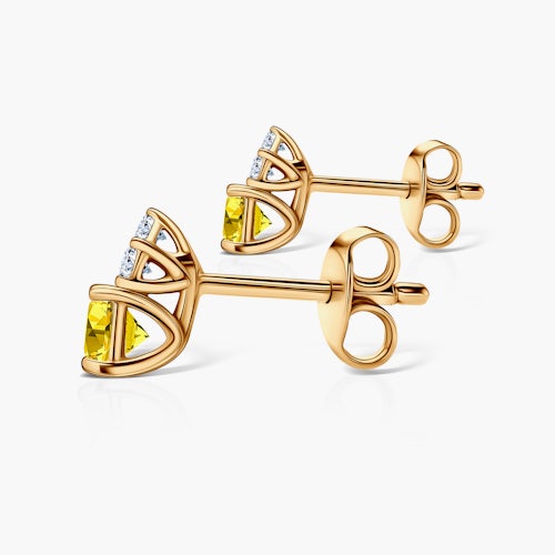 Kolczyki Fairytale: złote, żółte szafiry